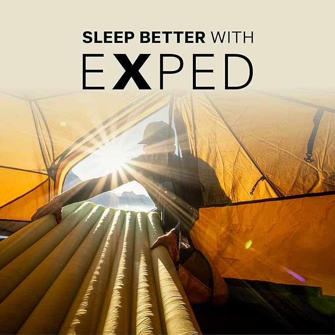 Exped Ultra Series: 1R 3R 6.5R 8R 10R Single &amp Duo - Lightweight Backpacking Mat - Packable and Comfortable - Sleeping Pad with Pumpbag for Self-Inflation