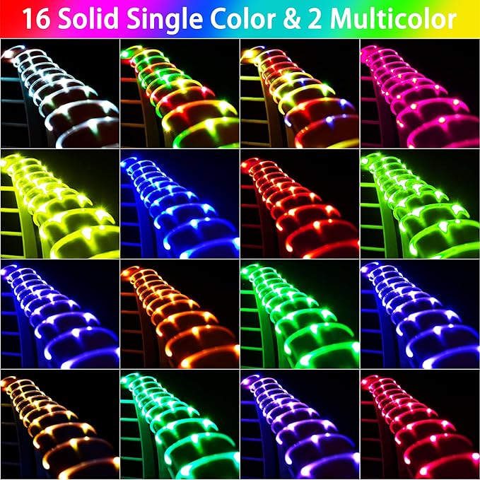 33FT Solar Rope Lights Outdoor Waterproof 18 Colors Changing Fairy String Light USB &amp Solar Powered with Remote 100 LEDs Multicolor Trampoline Light Rope Lighting for Outside Christmas Party