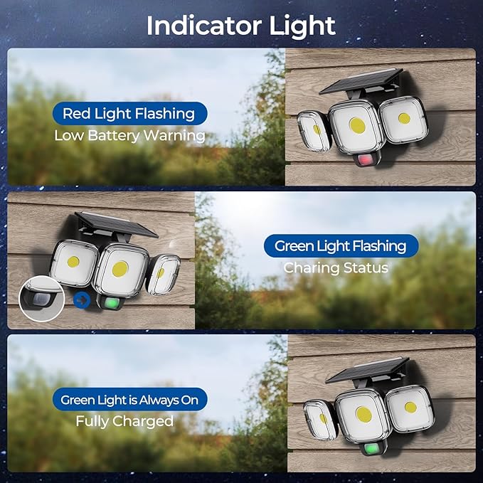 Solar Motion Sensor Outdoor Lights 3 Modes LED Security Flood Light with Remote Control IP65 Waterproof Solar Powered Outside Wall Light for Garden Patio Garage Yard (Black 2 Pack)