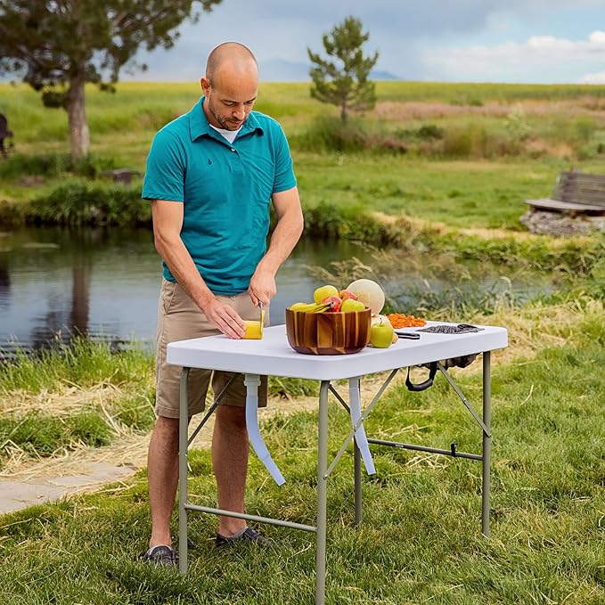 Coldcreek Outfitters Outdoor Washing Table Sink Portable and Foldable Large Dual-Sink Design