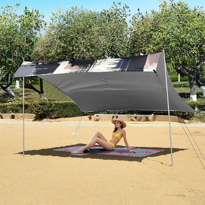 Graffiti Camping Sun Shelter Beach Tent Portable Beach Sun Shade Outdoor Canopy for Camping Trips Fishing Picnic