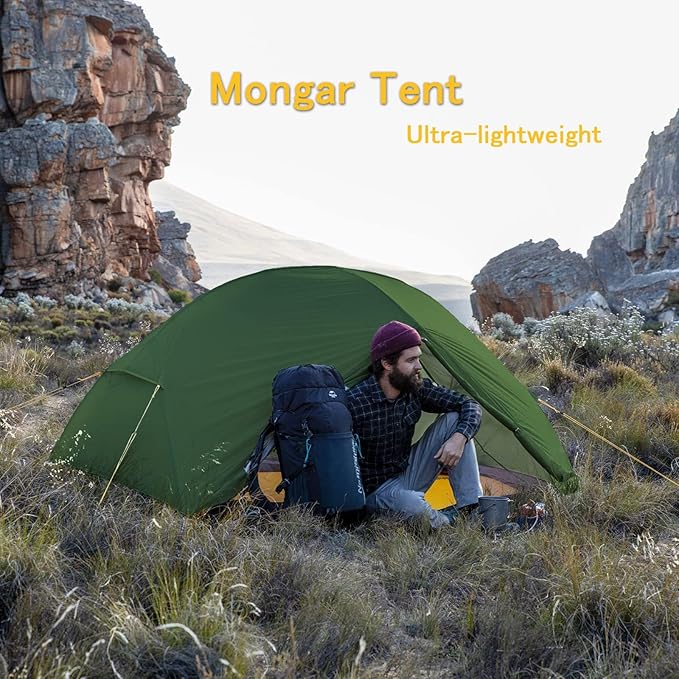 Naturehike Camping Tent 2/3 Person Double Layer Instant Easy Setup Waterproof PU2000mm 54 MPH Wind Resistance UPF 50+ Outdoor Tent for Camping Festivals Backyard Sleepovers