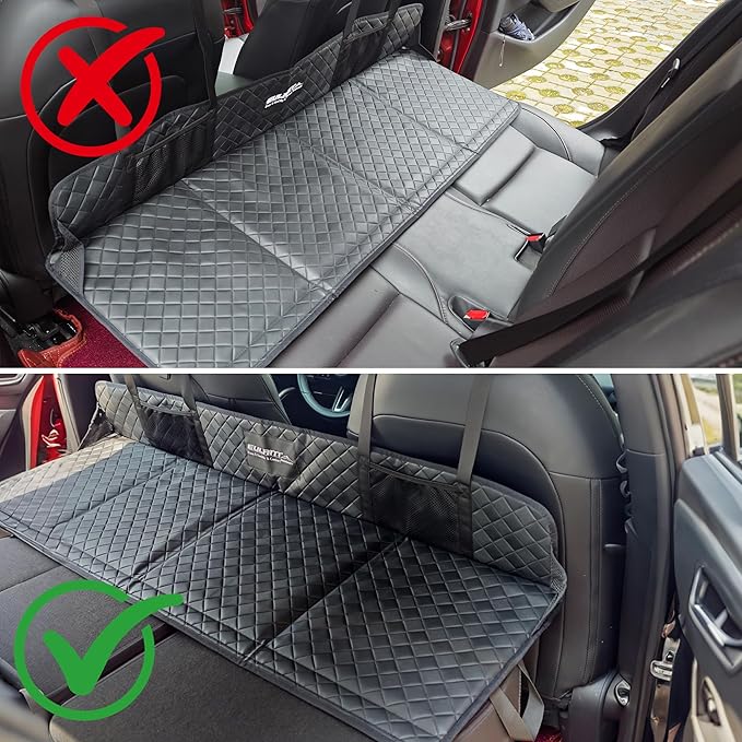 EULANT Portable Air Mattresses for SleepingSynthetic Leather Car Rear Seat Mattress Extension PlateFolding Car Bed Mattress Increase Travel Trunk Space &amp Car Bed Camping Space for Car/SUV/Model