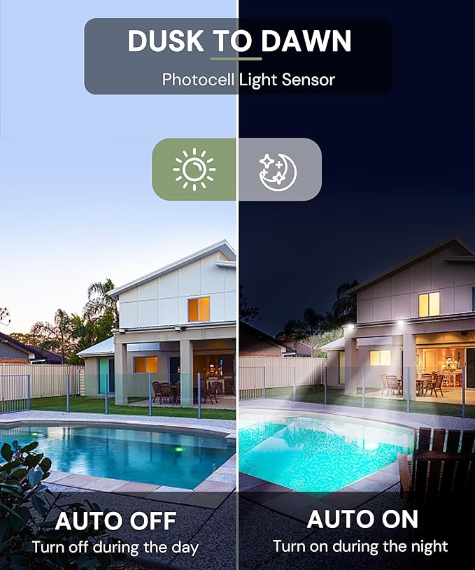 L LOHAS LED 50W Flood Light Outdoor RGB Landscape Lighting with Remote Control Timing - 2700K/4500K/6500K - Color Changing for Patio Backyard Step Wall IP66 US 3-Plug UL Listed (2 Pack)