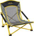 ALPS Mountaineering Rendezvous Low Camping Chairs for Adults with Arms Cool Mesh Center Powder Coated Steel Frame Compact Folding Design and Carry Bag