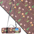 Outdoor Cute Picnic Blanket Brown Floral 60x80 Sandproof Beach Blanket Waterproof Picnic Blankets Foldable for Caming Beach Outdoor Activities.