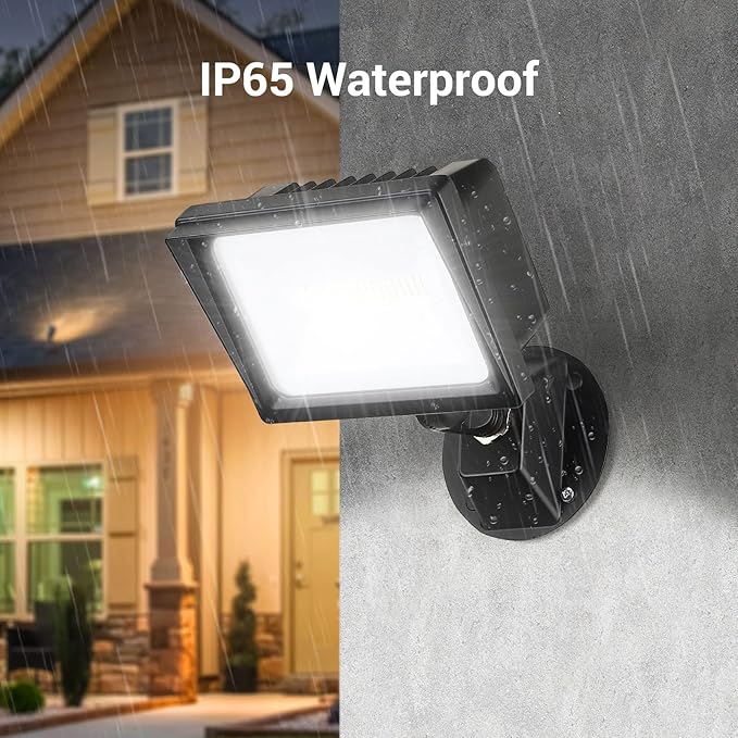 DEWENWILS 2 Pack 34W Flood Lights Outdoor 3200 LM Super Bright(400W Halogen Equivalent) IP65 Waterproof Knuckle Mount LED Flood Light 5000K Led Security Light for Landscape Garden Yard Garage