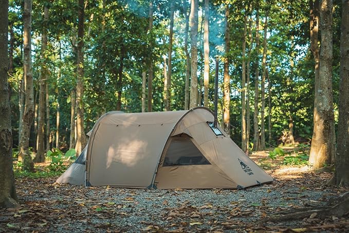 OneTigris Raven NEST Hot Tent with Stove Jack Spacious Waterproof 2 Person Tunnel Tent for Camping Hiking Backpacking Bushcraft