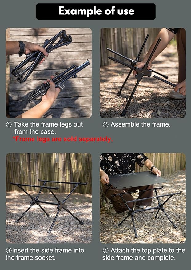 CAMPINGMOON Tactical Table Hard Top Plate for Tactical Table One Khaki T-510-TG