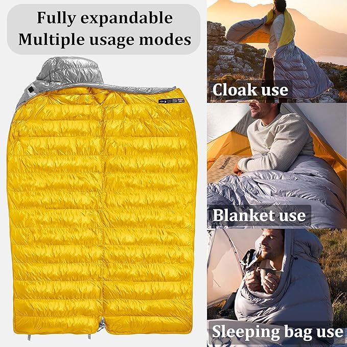 Naturehike CW700[2025 Upgrade] Ultralight Down Sleeping Bag [ -26.2°C~-1.7°C1074g] All Season Camping Sleeping Bags for Cold Weather Adults BackpackingHunting with Storage Bag