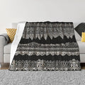 Lace Stripes 80x60 Printed Soft Fleece Blanket for Sofa Bed and Camping - Cozy Blanket for Travel Picnics Nighttime Use