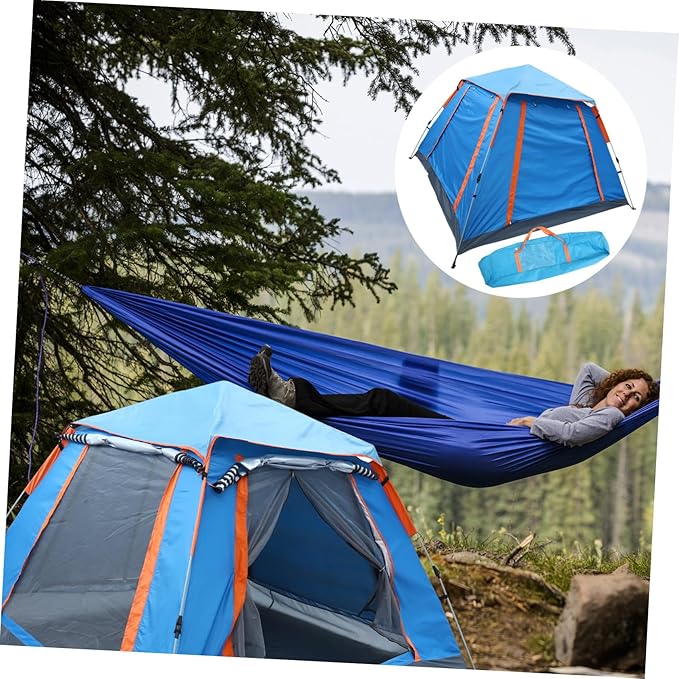HANABASS Portable Automatic Camping Tent Waterproof Outdoor Foldable Tent Thickened Moisture-Proof Rain Shelter Lightweight 2-Person Setup for Hiking and Beach Camping