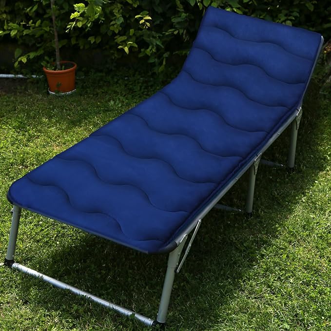 Cot Mattress Pad 30x75 Quilted Foam Camping Cot Mattress Topper with Anti-Slip Bottom Breathable &amp Comfortable Cot Pads for Camping/Rv Bunk/Narrow Twin Beds Sleeping Cot Mattress Pad Only