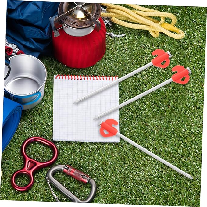 SUPVOX 20Pcs Heavy Duty Ground Stakes for Camping Tents Portable Windproof Tent Pegs for Outdoor Activities Durable Garden and Lawn Use Easy Installation Compact Design