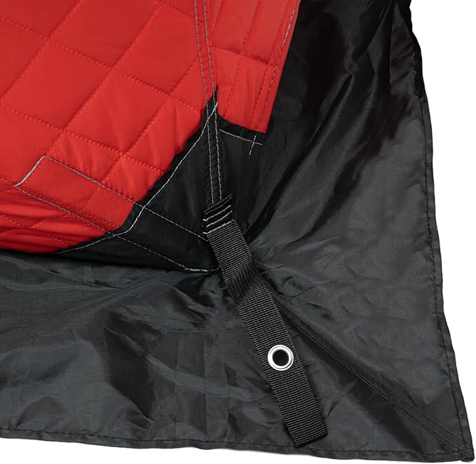 Portable 2 Person Ice Fishing Tent Insulated Winter Ice Fishing Shanty with Nails &amp Windproof Ropes Portable Square Angler Shelter Tent for Backyards Parks Picnics