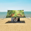 ALAZA Cat Kitten Forest Beach Tent Sun Shelter UPF50+ Protection Beach Shade Canopy w/ 4 Sandbags for Outdoor Camping Fishing Backyard Fun Picnic 10x9 ft