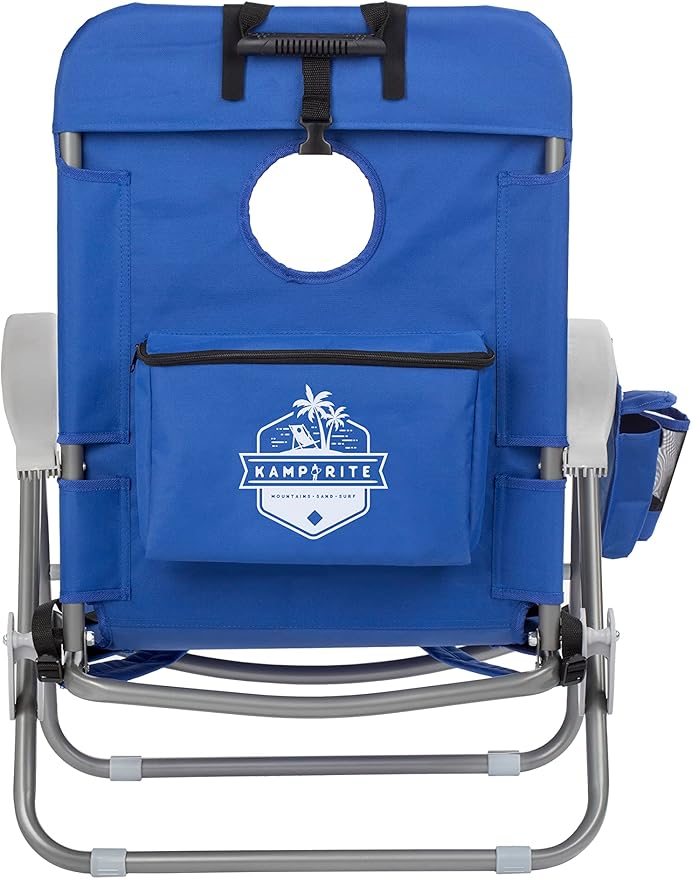 Kamp-Rite Beach Chair Cornhole Combination Game SAC-IT-UP Backpack Beach Chair Beach Camping Tailgating Game Chair Multi Functional 8 positstion