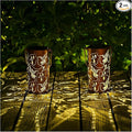 2 Pack Solar Lanterns Outdoor Hanging Hummingbird Decor LanternWaterproof Hollow Out Metal Decorative Garden LightGraceful Decoration for PatioYardLandscapeFestival