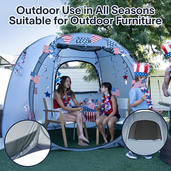 LEEDOR Pop Up Screen House Tent UPF 50+ and Windproof Dome Outdoor Canopy Tent with Roll Up Zipped Door Privacy Gazebo Compact and Lightweight for Party Camping Fishing Picnic Grey