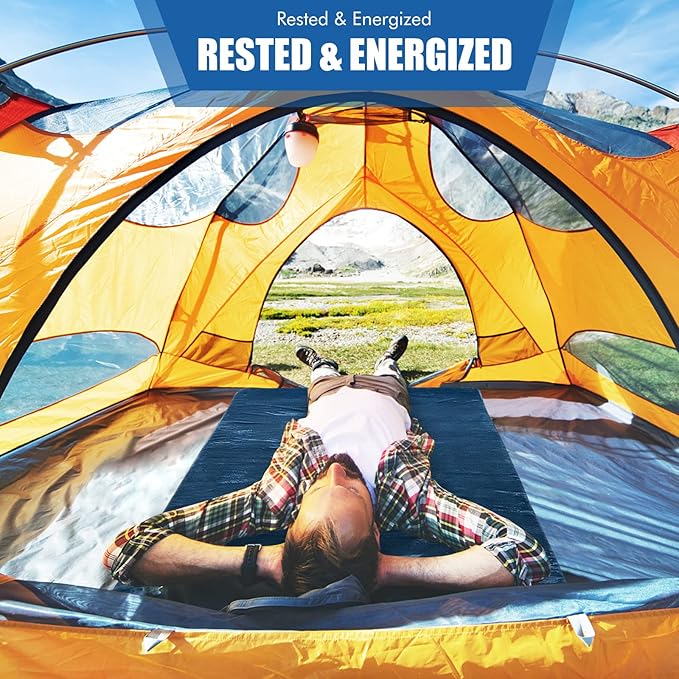 Giantex 72 Memory Foam Camping Mattress Foldable Floor Guest Bed for Sleepover Portable Camping Sleeping Mat with Waterproof Cover &amp Travel Bag Roll Up Mattress Sleeping Pad for Backpacking C