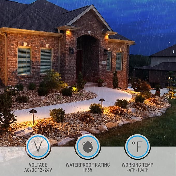 LEONLITE Update 5CCT Low Voltage Pathway Lights LED Landscape Path Lights 1800/2700/3000/4000/5000K Flat Cone Head 12-24V AC/DC IP65 Outdoor Walkway Light Oil Rubbed Bronze Aluminum Pack of 6
