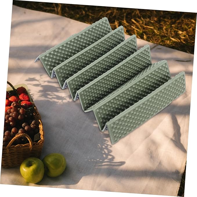Water-Resistant Folding Camping Pad with Aluminum Foil Coating Thick Outdoor Sleeping Mat for Hiking Picnic Crawling and Tent Floor Protection in Green