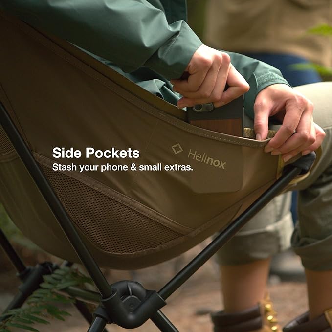 Helinox Sunset Chair Lightweight High-Back Collapsible Camping Chair Blue3.4Ibs Outdoor Chairs Picnic Chair Portable Camping Chair with Side Pockets