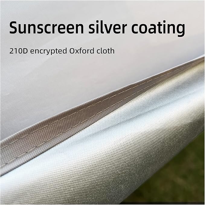 Compatible for Camping Tarp with 2 Poles Beach Sun Shade Windproof Design Larger Shelter Portable Tent Cover &amp Canopy Rain(Chocolate3 * 5M)