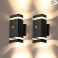 LMP 2 Packs Dusk to Dawn Outdoor Lighting Wall Sconce with 5w LED Bulbs Outside Lights for House IP65 Waterproof Aluminum Up and Down Outdoor Lights for House Garage Porch Doorway