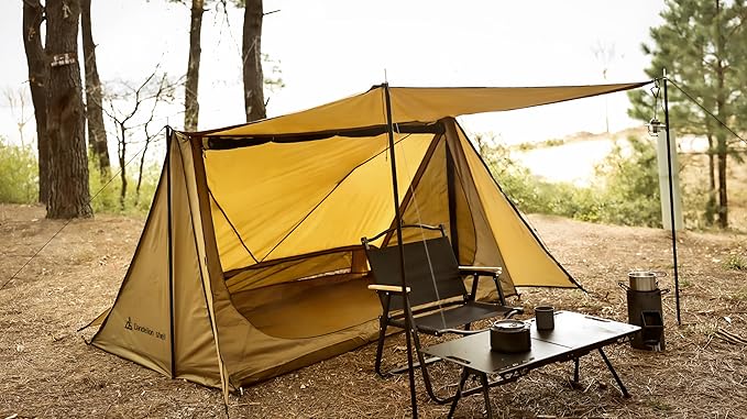 Hot Tent with Stove Jack – 4 Season Waterproof &amp Windproof Shelter for 1–4 People Lightweight for Camping Hiking Hunting &amp Fishing