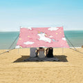 Cartoon Cute Unicorn Camping Sun Shelter Beach Tent Portable Beach Sun Shade Outdoor Canopy for Camping Trips Fishing Picnic