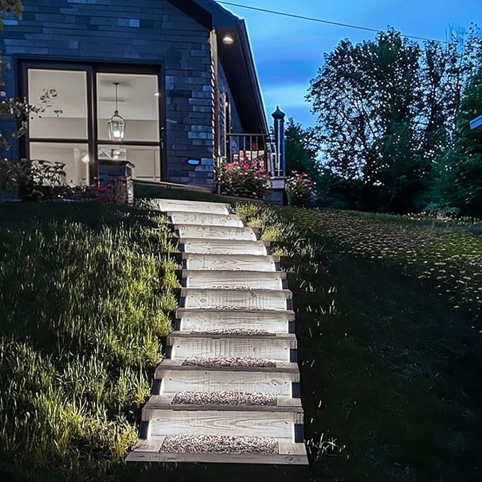 Solar Step Lights for Outside6pack Solar Stair Lights Outdoor Waterproof IP67Outdoor Deck Step LightsSolar Outdoor Lights for StaircasePatioFront Step(Cool Brown)