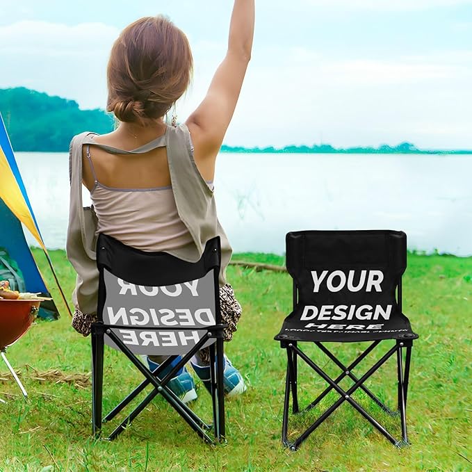 Folding Camping Chairs Folder Your Own Design Custom Portable Lightweight Foldable Chair Print On Demand