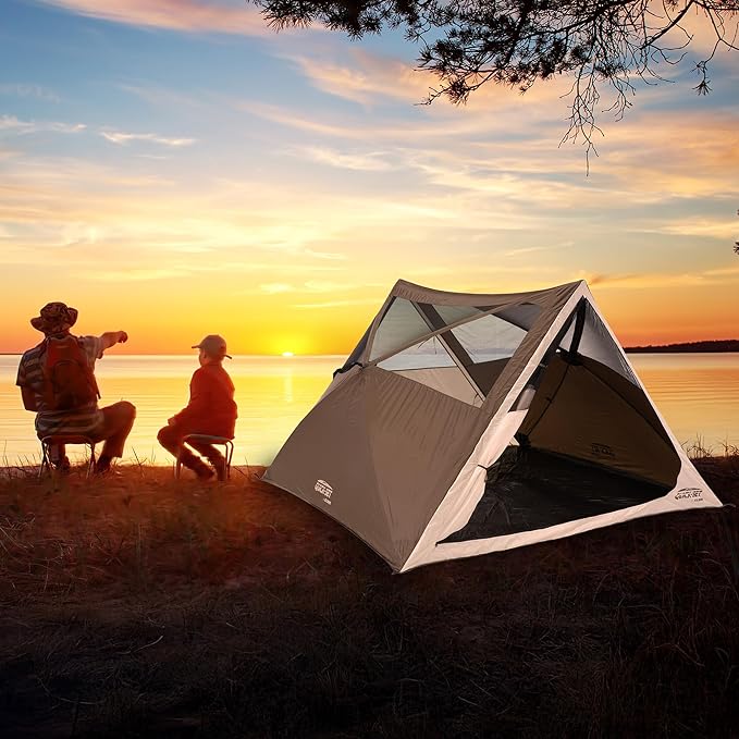 CLAM Quick-Set A-Frame Tent 8 x 8 Ft Portable Outdoor Hiking Camping Shelter Apex