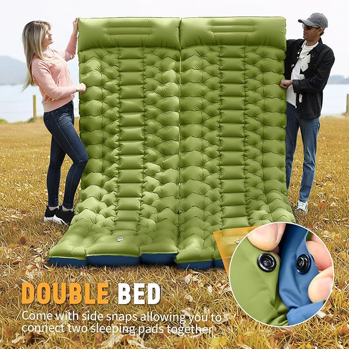Camping Sleeping Pad Ultralight Camping Mat with Built-in Foot Pump Comfortable Sleeping Mat for Backpacking Car TravelingTentand Hiking