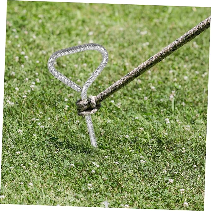 Mipcase 4Pcs Tent Stakes Heavy Duty Metal Tent Pegs for Camping Backpacking Gardening Lightweight Design for Easy Portability and Enhanced Durability