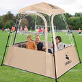 Pod All Weather Sports Tent Outdoor Pop Up Bubble Clear 540° View Winter Tent for 1-2 Person Instant Cold Weather Shelter with Rainfly for Soccer Football Softball &amp Other Sports Events