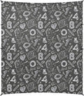 Camping Sun Shelters Chalk Drawn Sketches Numbers and Scribbles Beach Canopy 126 * 110.2in