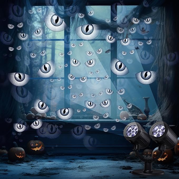 Halloween Lights Projector Halloween Decorations Lighting Projector with Timer Led Grey Evil Devil Eyes Light for Holiday Party Garden Patio Yard Outdoor Indoor Landscape Decor