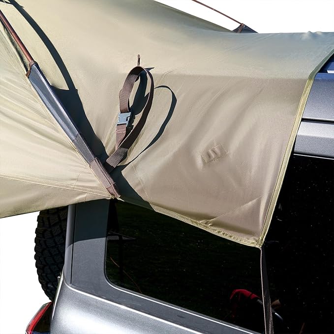 Kelty Highroads Overlanding Shelter - Universal Mount Car Camping Tent with Large Zippered Entry Aluminum Frame Adjustable Walls and Windows UV Protection Rainproof Stuff Duffel Included 2024