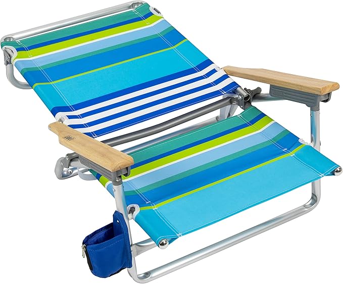 Rio Beach Classic 5-Position Lay-Flat Folding Beach Chair