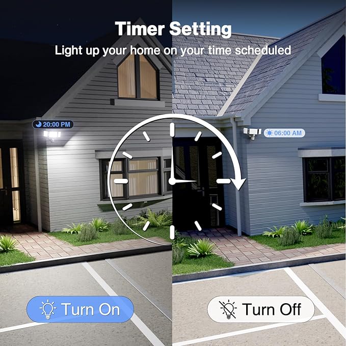 Olafus 65W Smart LED Flood Light Outdoor with Motion Sensor 6500LM 2700K-6500K WiFi Security Light Works with Alexa/Google Motion Detector Lights with App Control IP65 Floodlight Outside (Black)