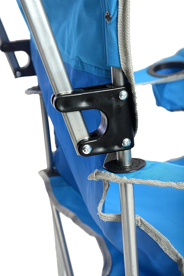 Quik Shade Full Size Shade Folding Chair for Camping Polyester Arm Rest|Foldable Royal Blue 2'L x 3'W x 4.3'H (160048DS)