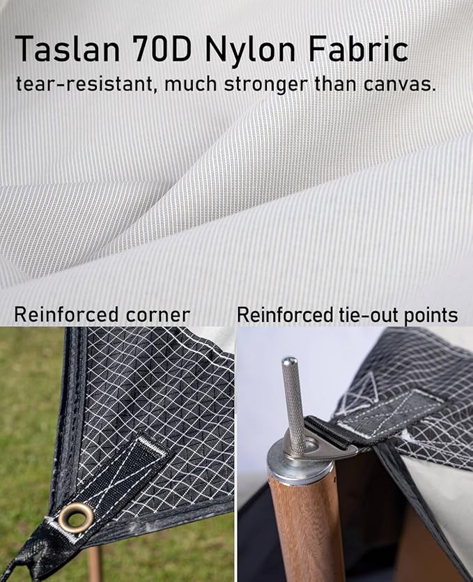 iClimb Waterproof Sun Shield Tarp UPF 50+ for Tent Hammock Camping Backyard Party (Tarp 18' × 17'9)