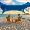 Beach Canopy Tent Sun Shade 8.5x9 FT – UPF50+ Portable 4-Post Beach Tent Canopy with Easy Setup &amp Carry Bag – Outdoor Sun Shelter for Camping Backyard Picnic &amp Travel