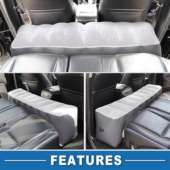 Car Mattress Sleeping Mat Comfortable Rear Seat Air Bed Gap Pad for Napping Travel