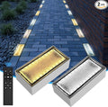 Drart Solar Paver Lights 4x8 Inch IP67 Waterproof Recessed Brick Pathway Lighting Outdoor for Driveway Walkways Patio Garden Pavers Yard (2700K/4500K/6000K 2 Pack)