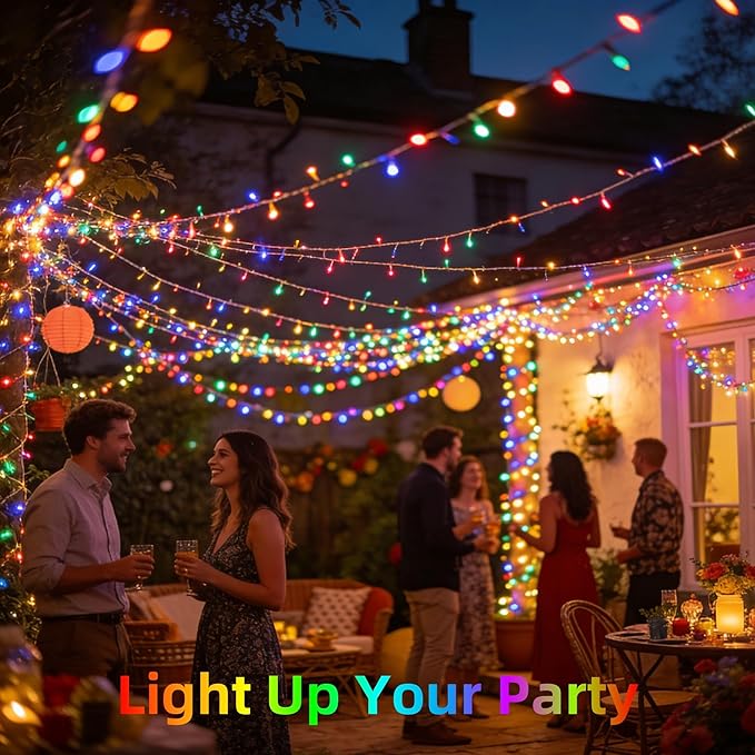 750 LED Christmas String Lights Outdoor 240FT Twinkle Fairy Lights with Timer &amp Memory 12 Modes Dimmable Waterproof Tree Light for House Patio Wedding Party Christmas Decororations Red &amp Gr