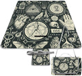 Occultism Occult Demon Baphomet Satanic Goat Head Skull Waterproof Outdoor Picnic Blanket Sandproof Beach Mat for Camping Hiking Grass Travelling
