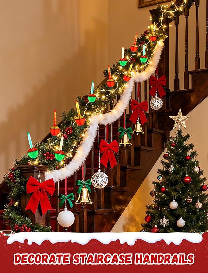 Bubble Lights for Christmas Tree8FT Christmas String Lights with 8 Bubble Lights(1 Spare)C7/E12 Base LED Bubble String Lights for Holiday/Yard/Garden/Patio Decor
